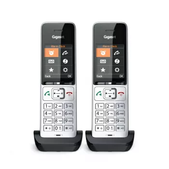 Gigaset COMFORT 500HX duo Analog/DECT telephone Caller ID Black, Silver