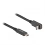 Delock - USB Cable - 24 pin USB-C (M) to 24 pin USB-C (M) angled - USB 3,2 Gen 2 - 3 A - 1,0m - USB Power Delivery (60W), Supports 4K 144 Hz (3840 x 2160), to 10 Gbps Date