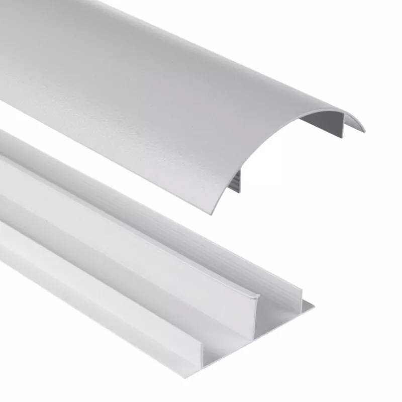 Aluminum cable masking strip MACLEAN MC-814 S, silver — surface-mounted cable cover