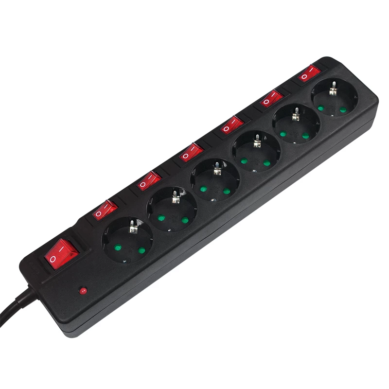 Power Extension LogiLink LPS233 1.5m 6 AC Outlets Indoor Black