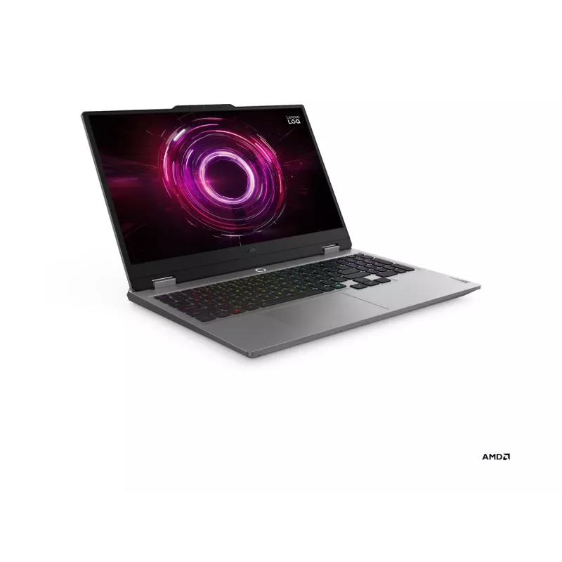 Laptop Lenovo LOQ Ryzen 5, 15.6 inch FHD IPS 144Hz, 16GB RAM, 512GB SSD, NVIDIA RTX 5050 8GB, Windows 11 Home (Luna Grey)
