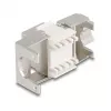 Keystone module DELOCK 90723 — flat RJ-45 insert, silver/white, 16×28.5×22.6 mm