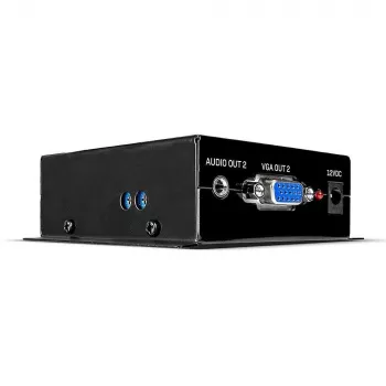 Lindy 300m Cat.6 2 Port VGA Receiver, VGA, VGA, 1920 x 1080 pixels, Black, Full HD, 300 m