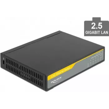 Network Switch DeLOCK 87781 2.5G Ethernet Black