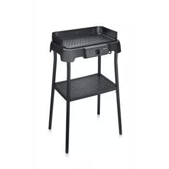 Tabletop electric grill SEVERIN PG 8596, 2000 W, rectangular grid, black, rotary control
