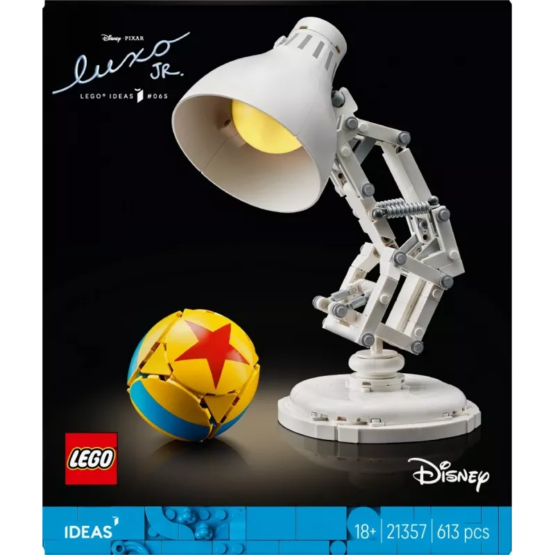 Construction toy LEGO Ideas model 21357 — Luxo Jr., 613 pieces, 290×140×110 mm