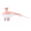 Handheld rolling massager Medisana AC 950 — cordless Li‑Ion, 2 power levels, ergonomic handles, 381 g, rose gold/white