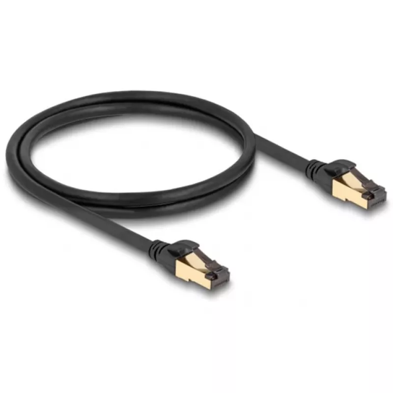 Network Cable DeLOCK RJ45 Cat.6A male to male S/FTP 1m Black