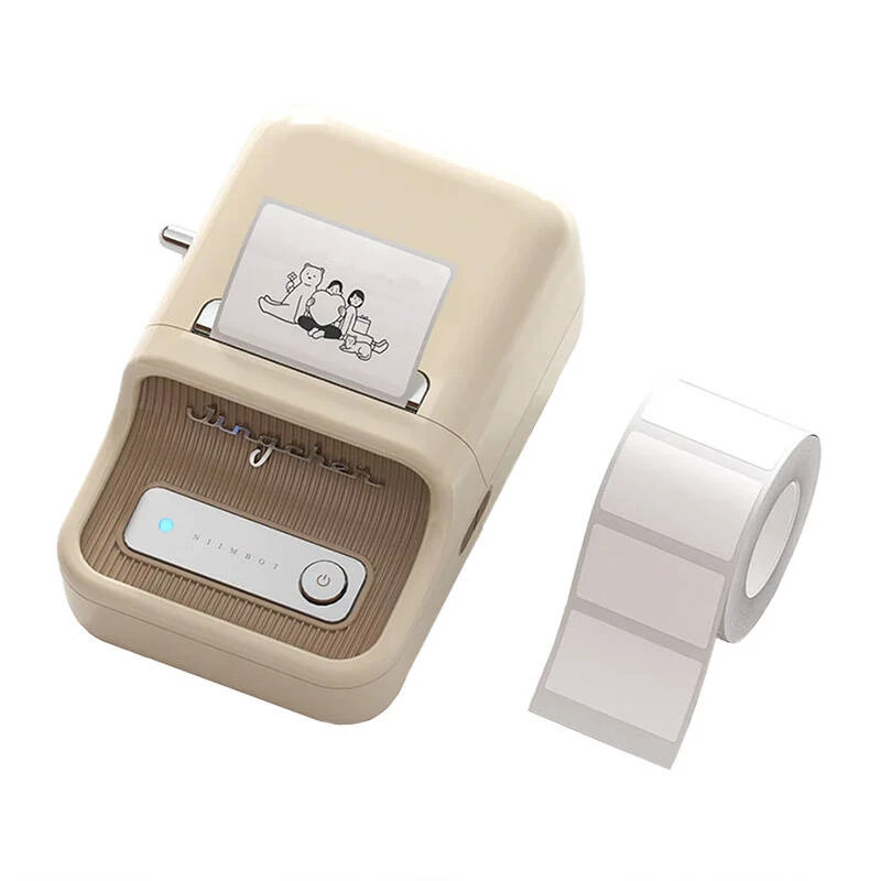 Portable label printer NIIMBOT B21 Cream Bluetooth connectivity compact design