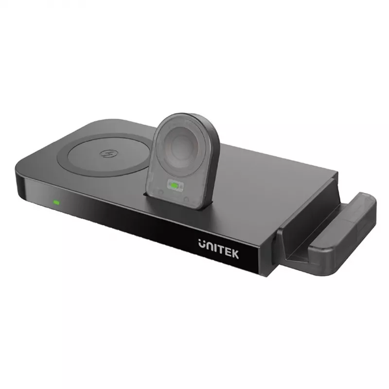 UNITEK MagMighty Combo 5 Headphones Smartphone Smartwatch Black USB Wireless Charging Fast Charging