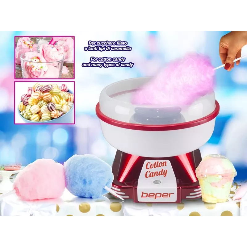Cotton candy maker Beper P101CUD250 250W, compact tabletop machine for home and small events