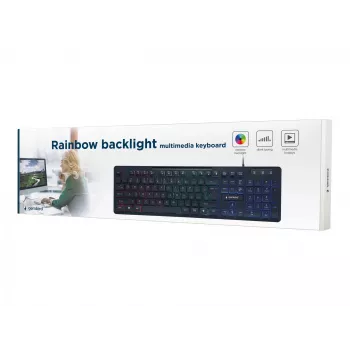 KEYBOARD MULTIMEDIA USB ENG/BLACK KB-UML-02 GEMBIRD