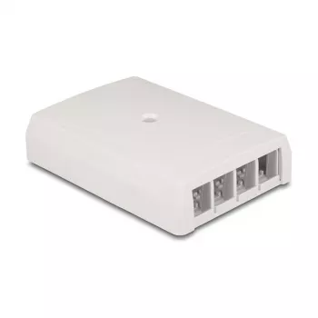 DeLOCK 67053 Keystone surface-mounted box, 4-port, white