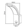 Exterior LED Motion Sensor Lamp MACLEAN MCE244B — LED fixture with built-in motion sensor