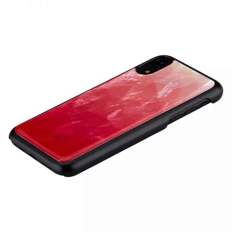 Phone case iKins for iPhone XR — pink lake and black two-tone protective cover