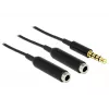 Audio Cable DeLOCK 65575 0.25m 3.5mm 2 x 3.5mm Black