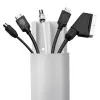 Aluminum cable masking strip MACLEAN MC-814 S, silver — surface-mounted cable cover