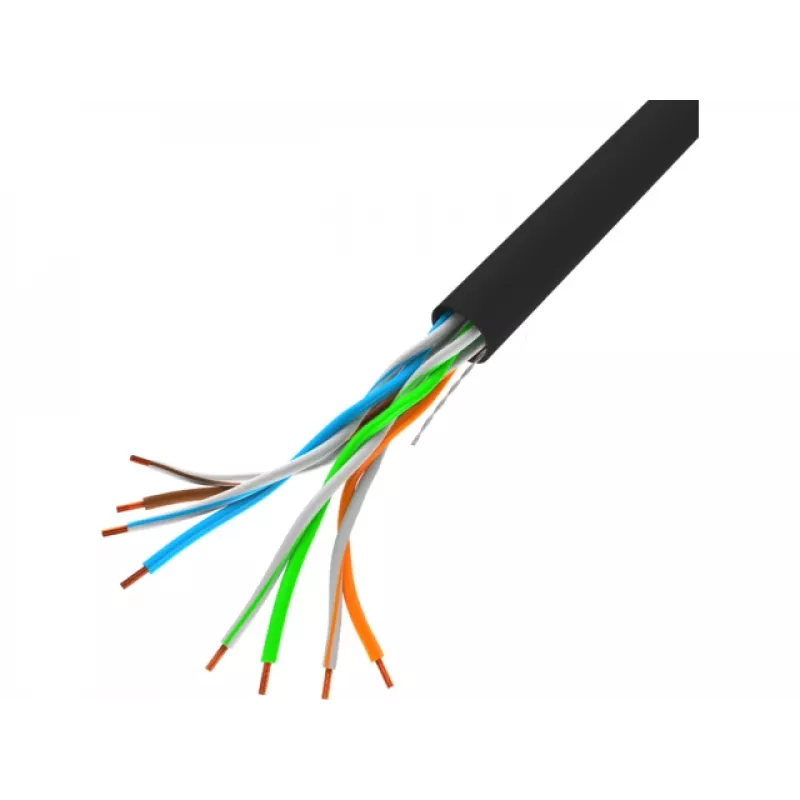 LANBERG networking cable U/UTP Cat5e LCU5-10CC-0305-BK 305 m, 24 AWG CCA, 5 mm, PVC jacket, black