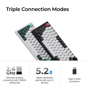 Mechanical Keyboard Keychron Q6 HE QMK with Gateron Double‑Rail Magnetic Stabilizers