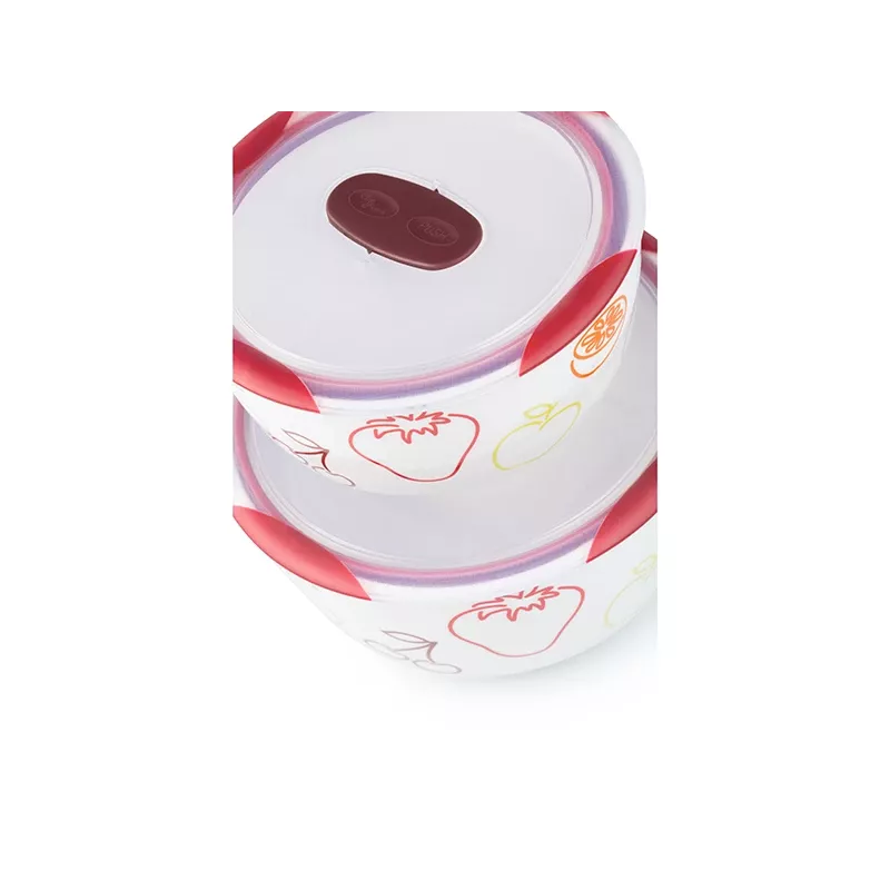 Bowl set OURSSON BS4781RC/DC Round Ceramic 3L White 2 pcs