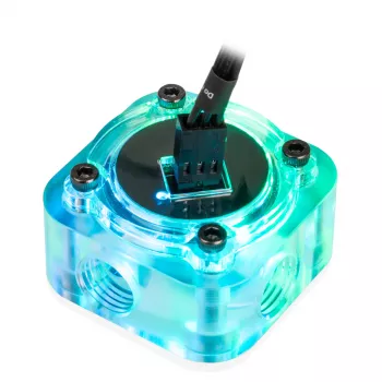Flow Meter Barrow SLFV2-RGB W ARGB white - liquid cooling flow sensor for PC loops