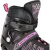 Nils Extreme NH11912 A 2IN1 Skates BLACK/PINK SIZE. S (31-34) With Interchangeable Hockey Skates
