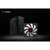 PC Case SAVIO Noctis Flow — Cube Mini‑ITX/Micro‑ATX/ATX, 3x120mm front, 1x120mm rear, 2x3.5 inch + 3x2.5 inch bays, tempered glass