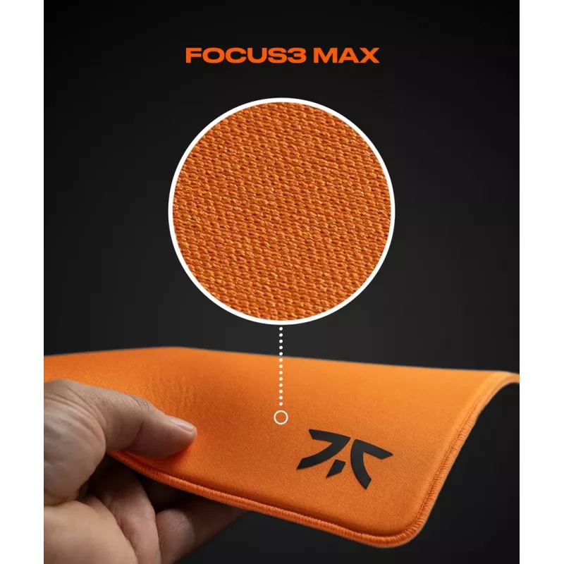 Gaming mouse pad GLORIOUS Fnatic FOCUS3 MAX XL - extended XL size, cloth surface, stitched edge