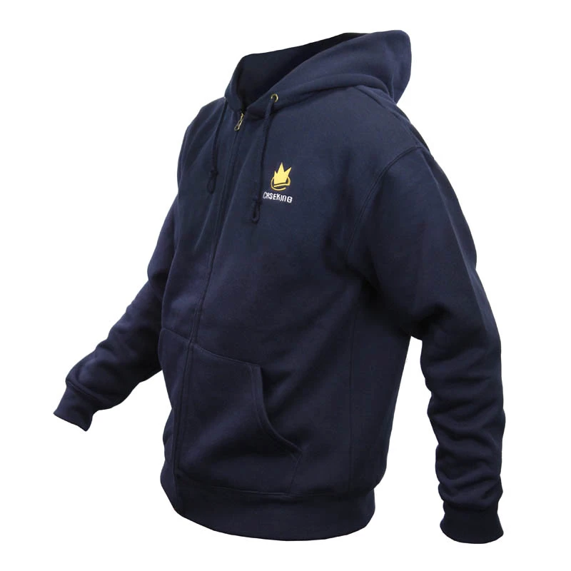Caseking hooded zip sweatshirt navy size S