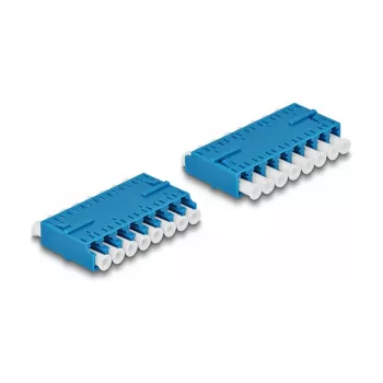 DeLOCK Optical Fiber Coupler HD LC Octuplex female to LC Octuplex female blue