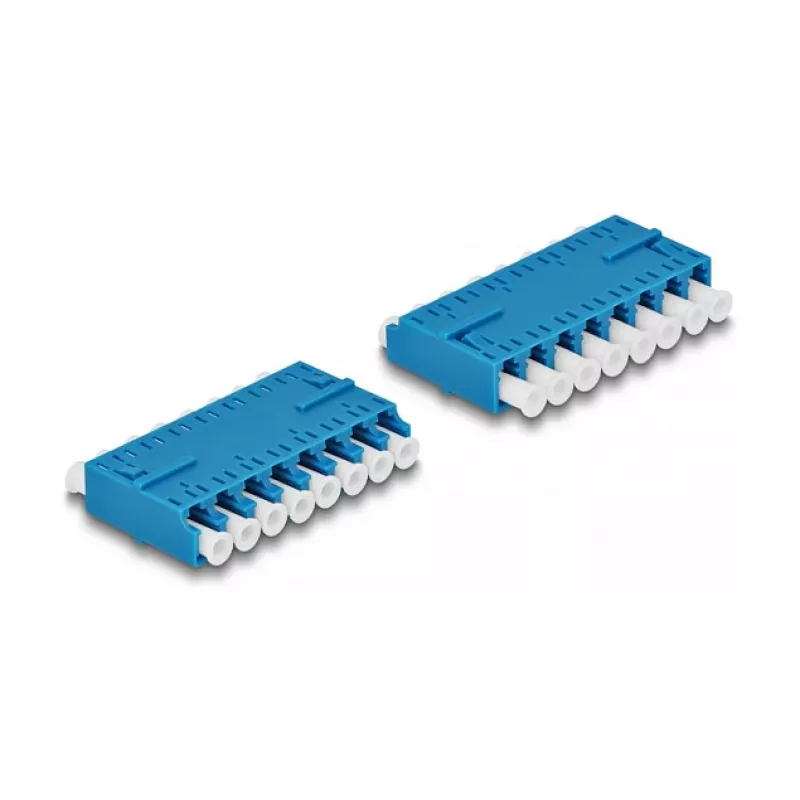 DeLOCK Optical Fiber Coupler HD LC Octuplex female to LC Octuplex female blue