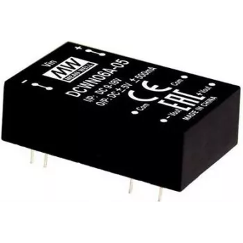 Power adapter/inverter mean well DCWN06C-15, 6 W, input 36–72 V, output 15 V