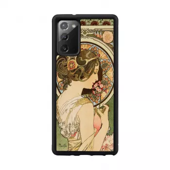 Protective phone case man and wood Galaxy Note 20 primrose black