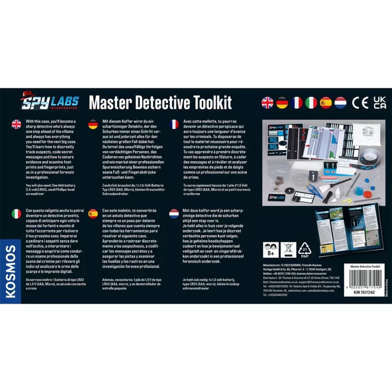 Spy Labs Incorporated Master Detective Toolkit V1, Detektiv-Sets internationale Version