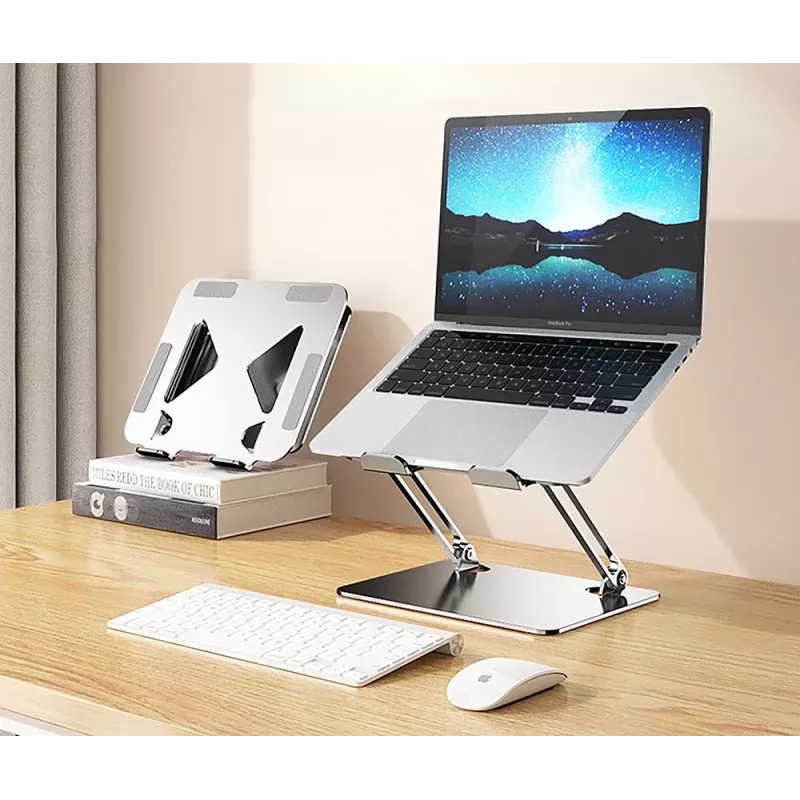 Laptop stand MEDIA-TECH MT2661 — adjustable height, foldable aluminium design for up to 17 inch notebooks