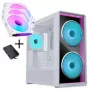 Lian Li LANCOOL 217 INF PC-Enclosure Bundle + 3x UNI FAN SL-INF 120 Reverse Blade Fan - White