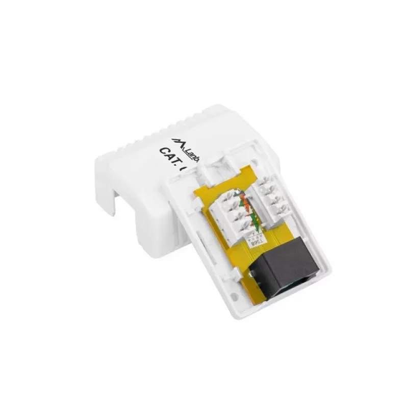 LANBERG outlet box RJ-45 OU6-0001-W, Cat6, white