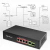 Ethernet PoE Switch QOLTEC 52296 — 4x RJ45 PoE ports, 1x RJ45 uplink