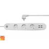 Smart power strip Denver SHP-300U 3 AC outlets Type E 4 White