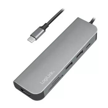 LogiLink UA0343 USB-C Multiport Hub Aluminium USB 3.2 2nd Gen Mult