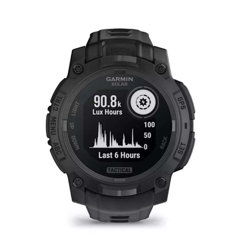 Smartwatch GARMIN Instinct 3 45mm Solar Tactical Edition Black — 45mm, solar charging, GPS, heart rate monitor