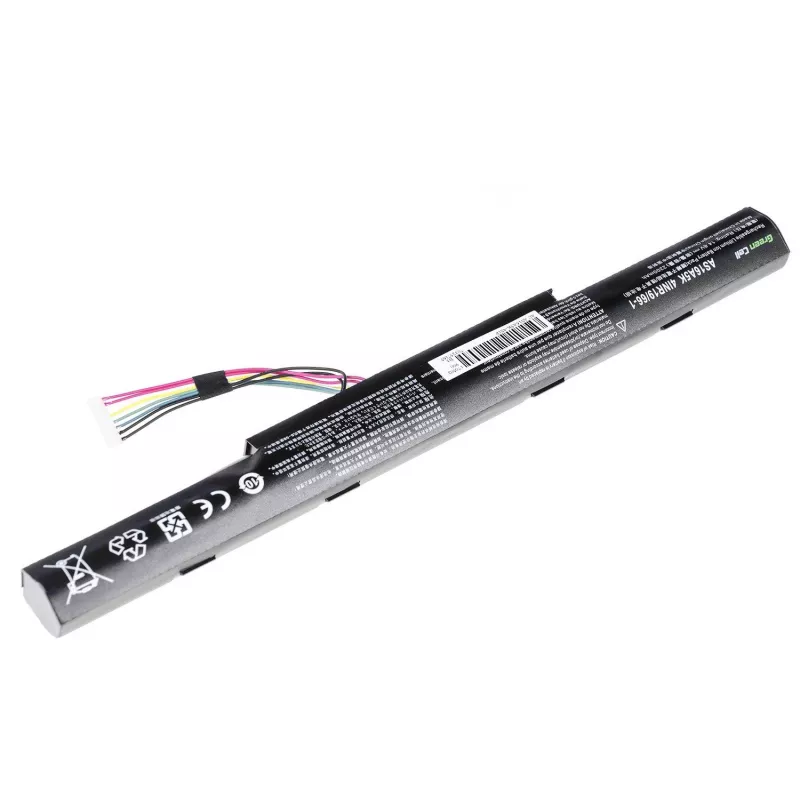 Battery Green Cell AC51 for Acer Aspire E15/E17 — Li-Ion 14.8V 2200mAh 4-cell, black