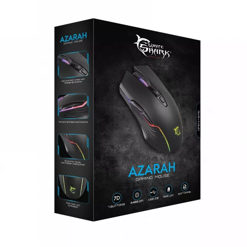 White Shark GM-5003 Gaming Mouse Azarah Black