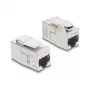 Keystone coupler DELOCK RJ45 female to RJ45 female — inline network connector (model 90796)