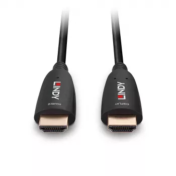 Lindy 10m Fibre Optic Hybrid HDMI 8K60 Cable, 10 m, HDMI Type A (Standard), HDMI Type A (Standard), 48 Gbit/s, Black