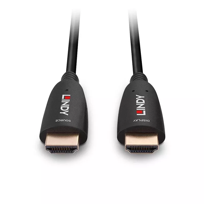 Lindy 10m Fibre Optic Hybrid HDMI 8K60 Cable, 10 m, HDMI Type A (Standard), HDMI Type A (Standard), 48 Gbit/s, Black