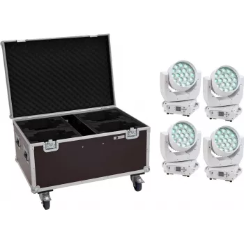 Moving head wash light EUROLITE TMH-X4 4× LED with wheeled case