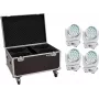 Moving head wash light EUROLITE TMH-X4 4× LED with wheeled case
