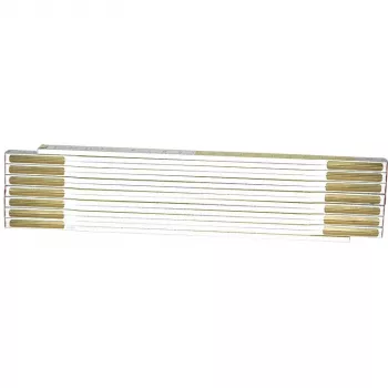 Folding ruler STANLEY 0-35-458, wooden, 2 m, 17 mm width, white/yellow