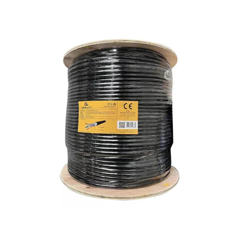 Networking cable Gembird FPC-6004GE-SO-OUT 305 m Cat6 F/UTP Black